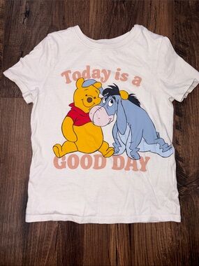 Disney White Winnie the Pooh & Eeyore 'Today is a Good Day' Tee